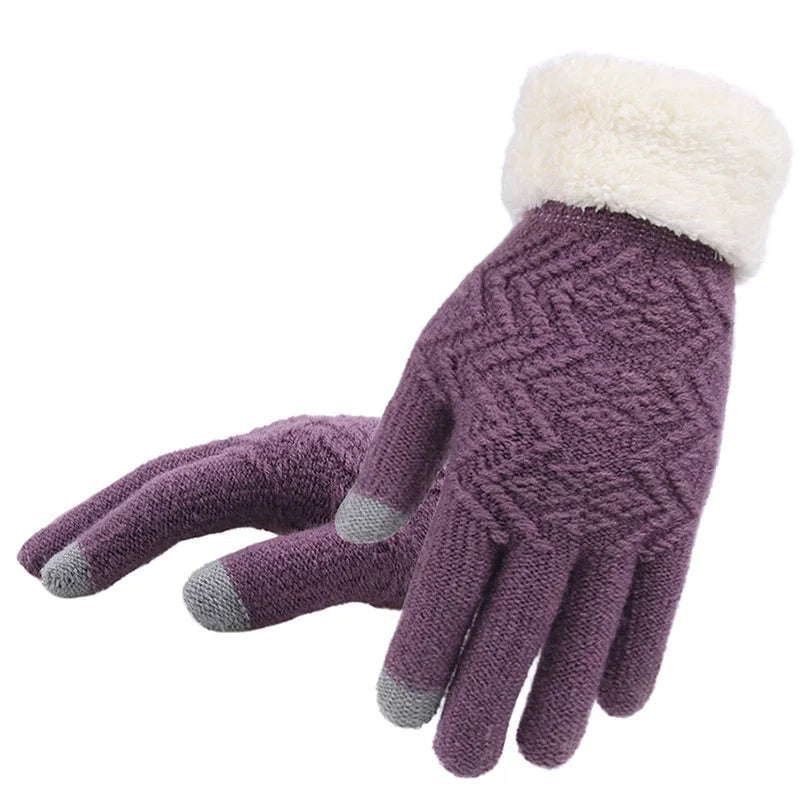 Lavisa - Touch Screen Knitted Gloves with Plush Lining