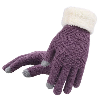 Lavisa - Touch Screen Knitted Gloves with Plush Lining