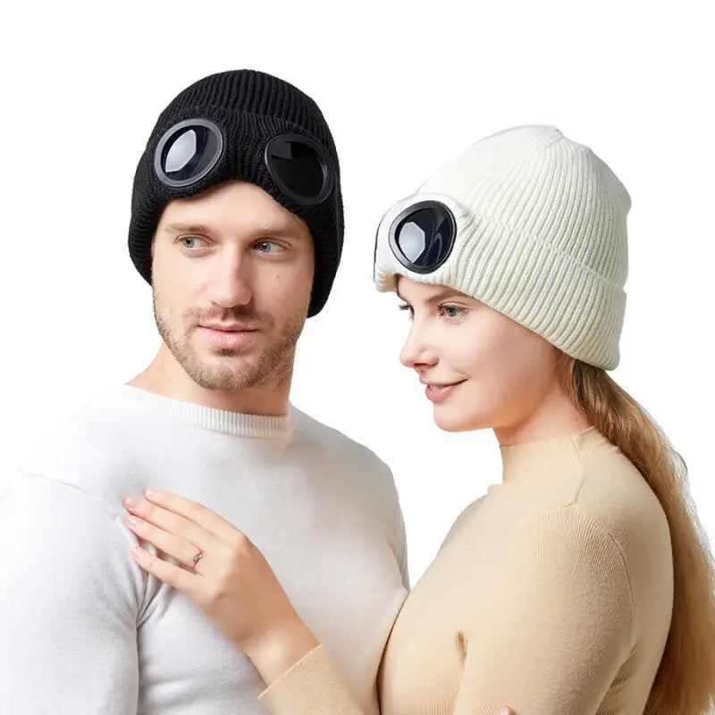 Lavisa - Unisex Goggles Winter Hat Fleece-Lined Beanie