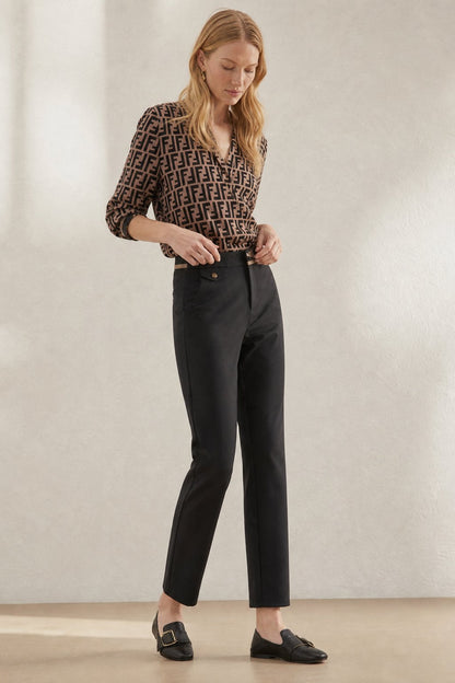 Lavisa - Verona Straight Leg Cropped Trousers