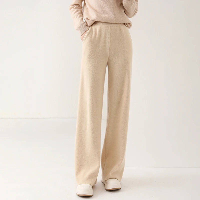 Lavisa - Wide Leg Merino Wool Lounge Sweatpants