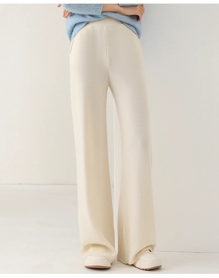 Lavisa - Wide Leg Merino Wool Lounge Sweatpants