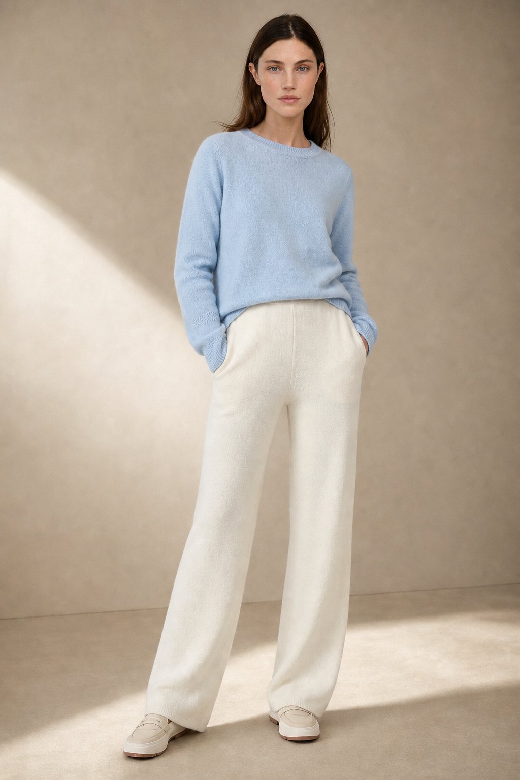 Lavisa - Wide Leg Merino Wool Lounge Sweatpants