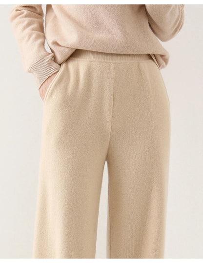 Lavisa - Wide Leg Merino Wool Lounge Sweatpants