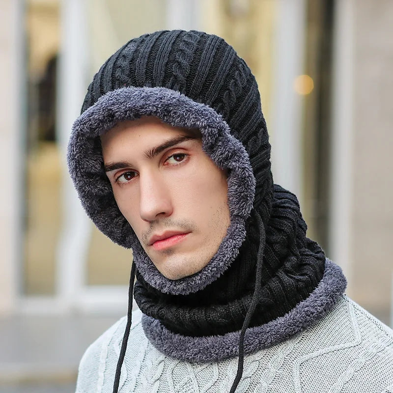Lavisa - Winter Knit Balaclava Hat and Scarf Combo