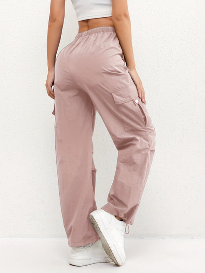 Lavisa - Womens Casual Cargo Drawstring Pants