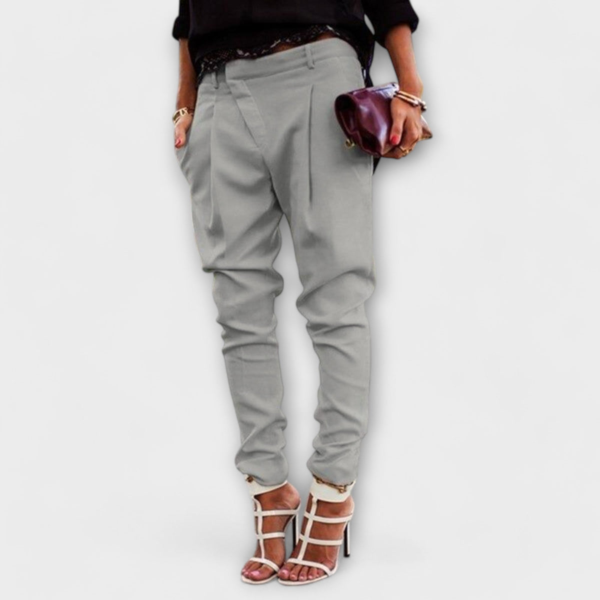 Lavisa - Womens Elegant Elastic Waist Trousers