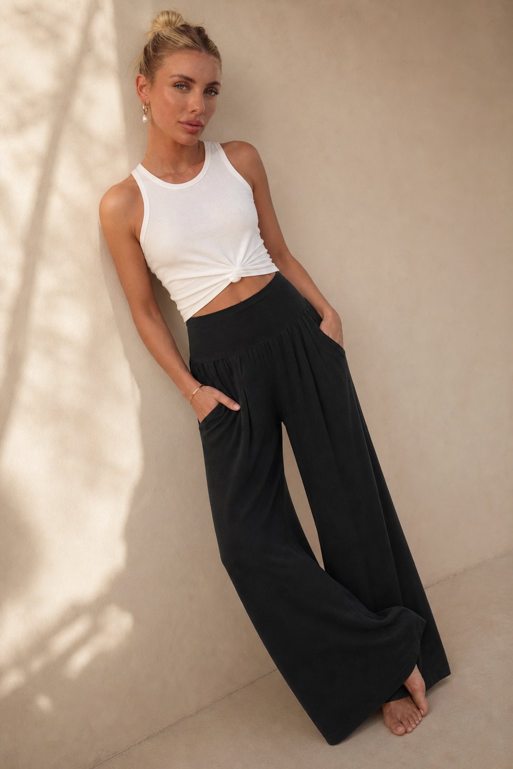 Lavisa - Womens Flowy Wide Leg Beach Pants