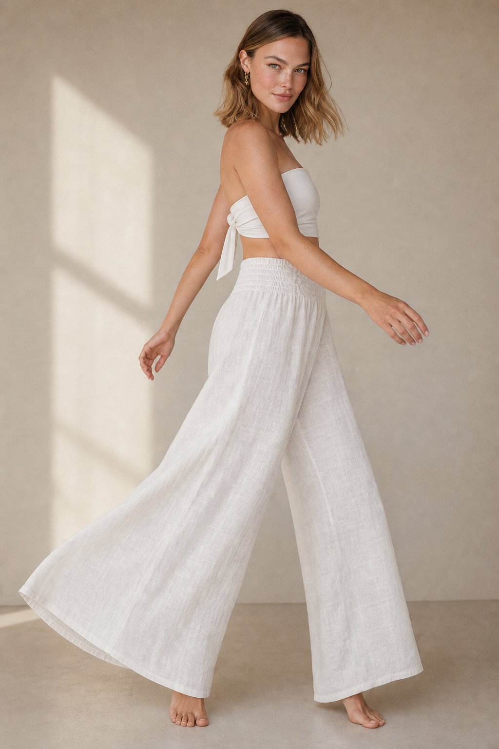 Lavisa - Womens Flowy Wide Leg Beach Pants
