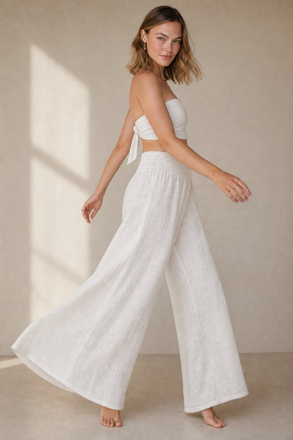 Lavisa - Womens Flowy Wide Leg Beach Pants