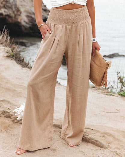 Lavisa - Womens Flowy Wide Leg Beach Pants