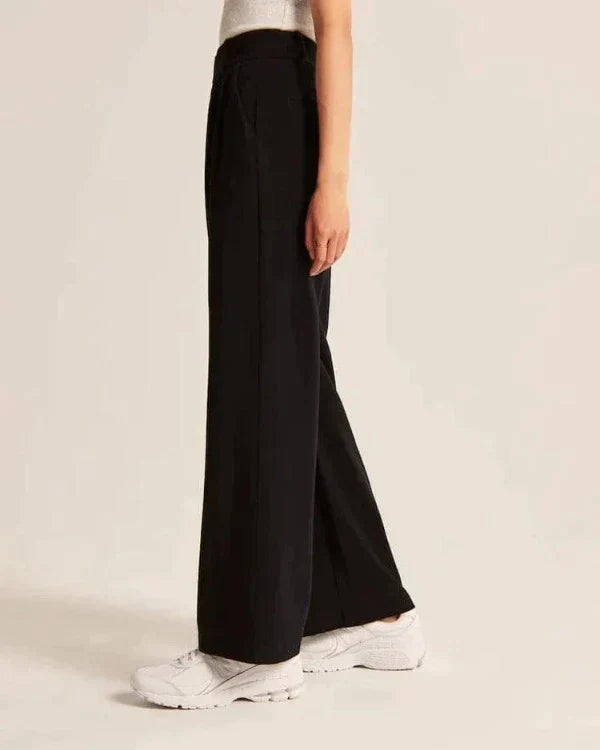 Lavisa - Women's Flowy Wide Leg Dress Pants - High Waist Tailored Trousers
