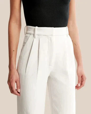 Lavisa - Women's Flowy Wide Leg Dress Pants - High Waist Tailored Trousers