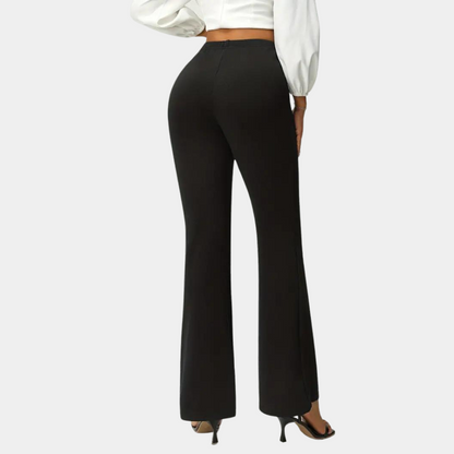 Lavisa - Women's High Waisted Fitted Flare Pants