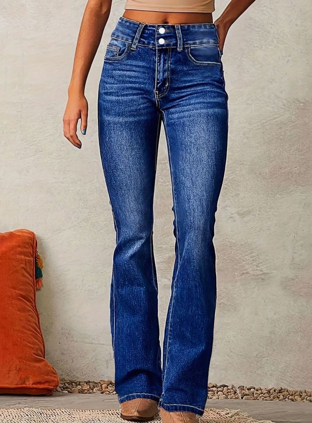 Lavisa - Womens High Waisted Flare Bootcut Jeans