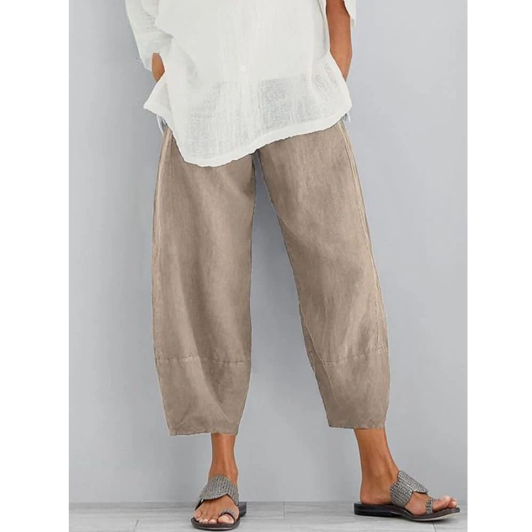 Lavisa - Womens Linen Leisure Pants Breathable Summer Trousers