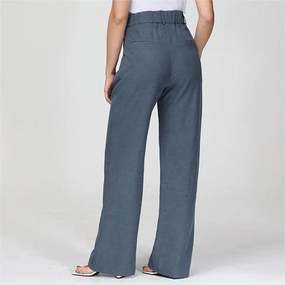 Lavisa - Women's Pleated Wide Leg Pants - High Waist Flowy Dress Trousers