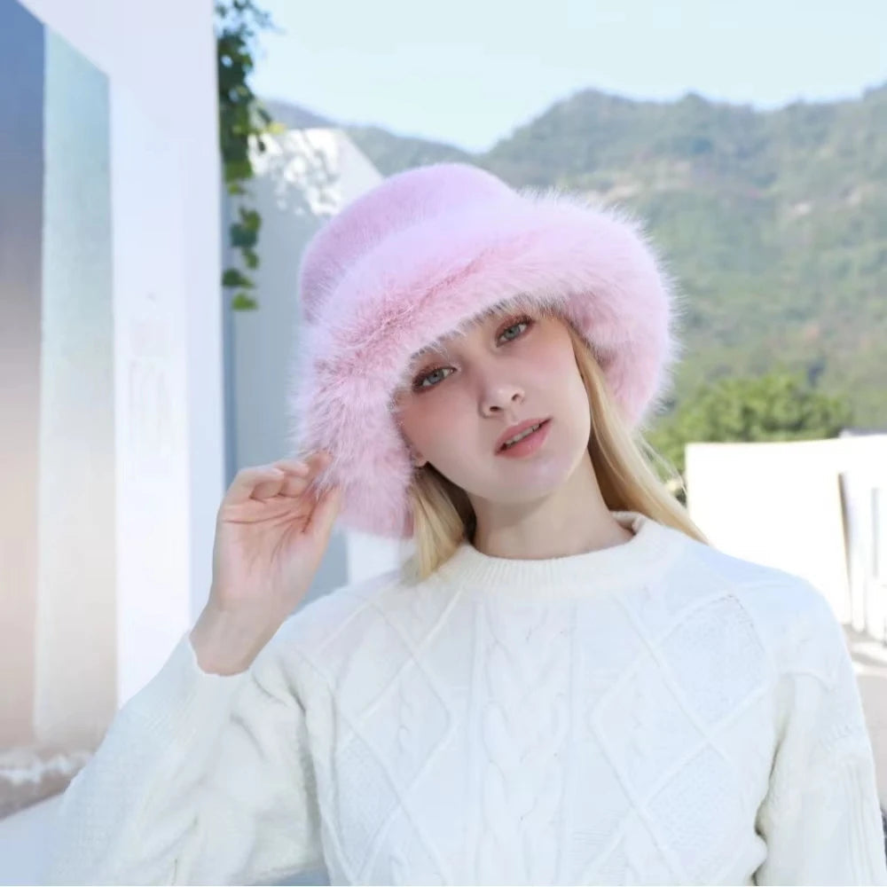 Lavisa - Women's Plush Winter Bucket Hat