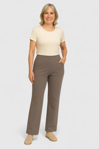 Lavisa - Womens Pull On Wide Waistband Pants with Pockets
