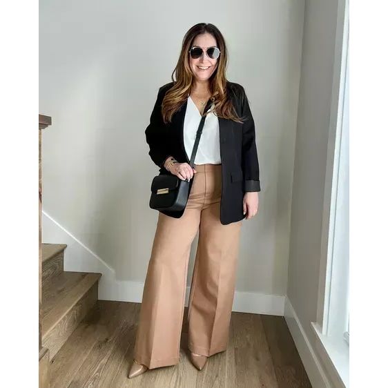 Lavisa - Women's Stretch Wide Leg Trousers - Casual Everyday Pants