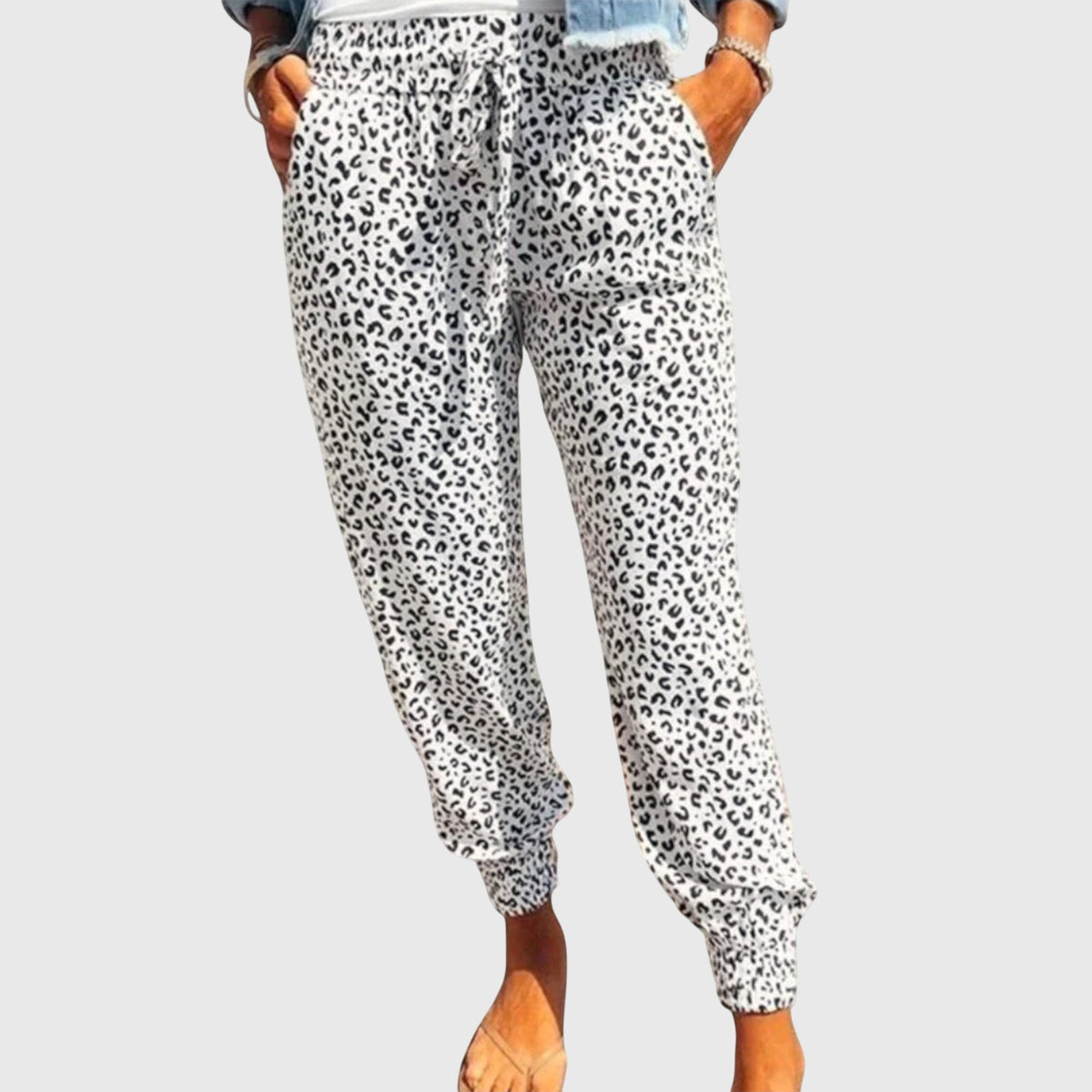 Lavisa - Women's Wide Leg Animal Print Pants - Comfortable & Trendy