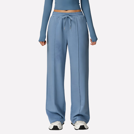 Lavisa - Women's Wide Leg Lounge Sweatpants - Drawstring High Waist
