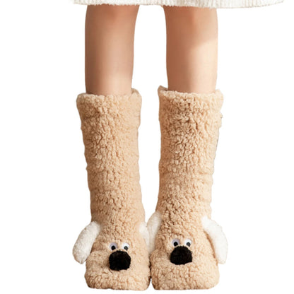Lavisa - Cute Dog Fuzzy Socks Winter Leg Warmer