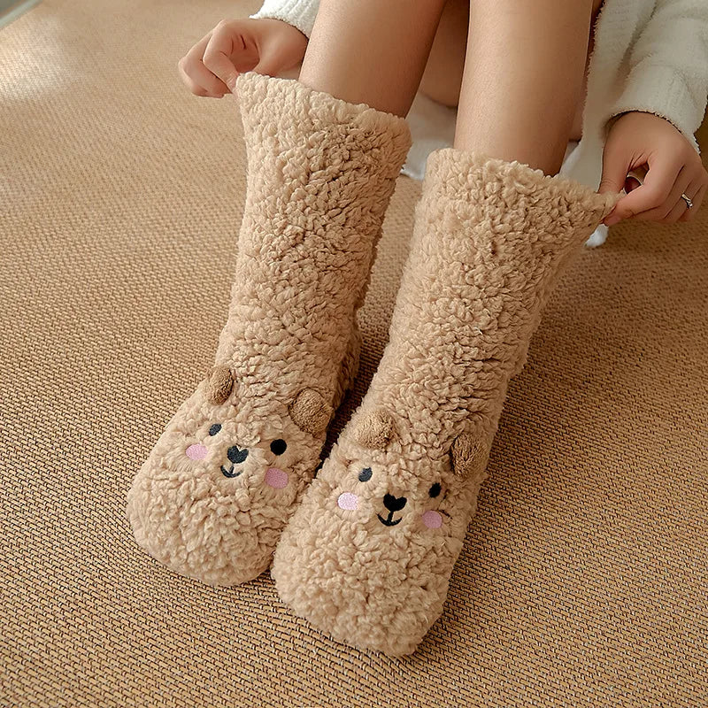 Lavisa - Cute Bear Fleece Thermal Socks