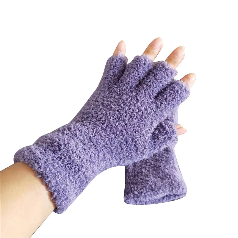 Lavisa - Winter Comfort Knit Half Finger Gloves