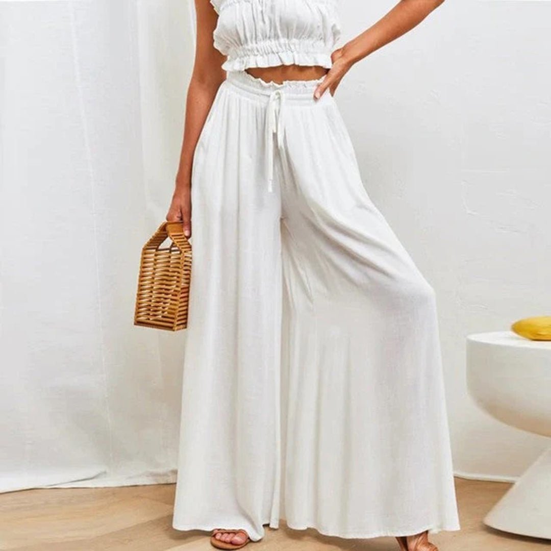 Lavisa - Womens High Waist Wide Leg Pants