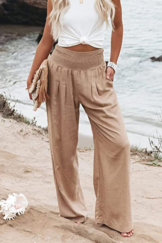Lavisa - High Waisted Linen Wide Leg Pants