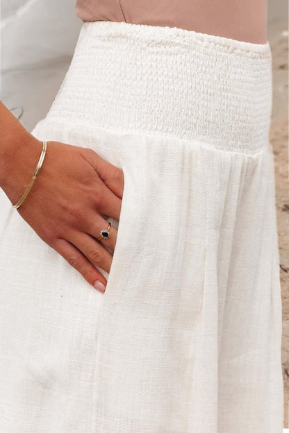Lavisa - High Waisted Linen Wide Leg Pants