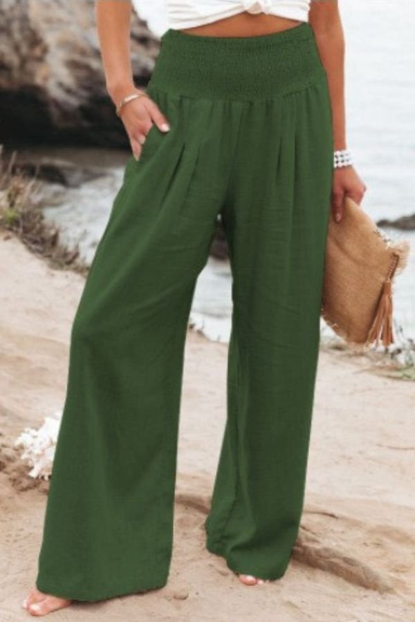 Lavisa - High Waisted Linen Wide Leg Pants