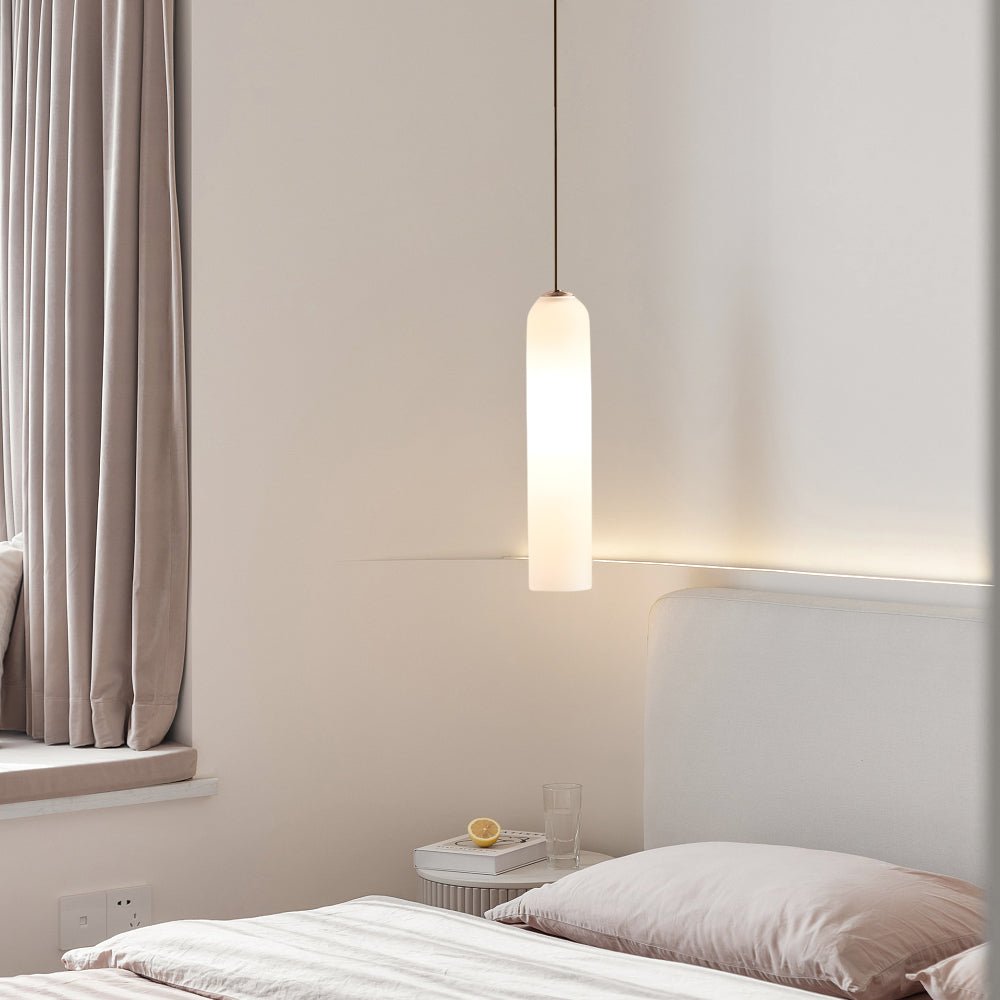 Lavisa - Long Milk Glass Bottle Pendant Light
