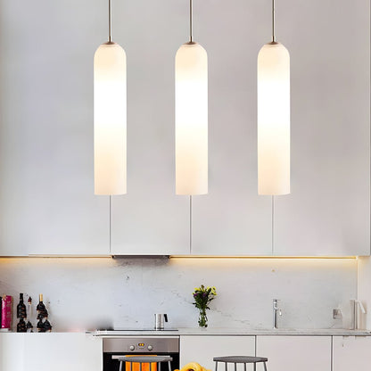 Lavisa - Long Milk Glass Bottle Pendant Light