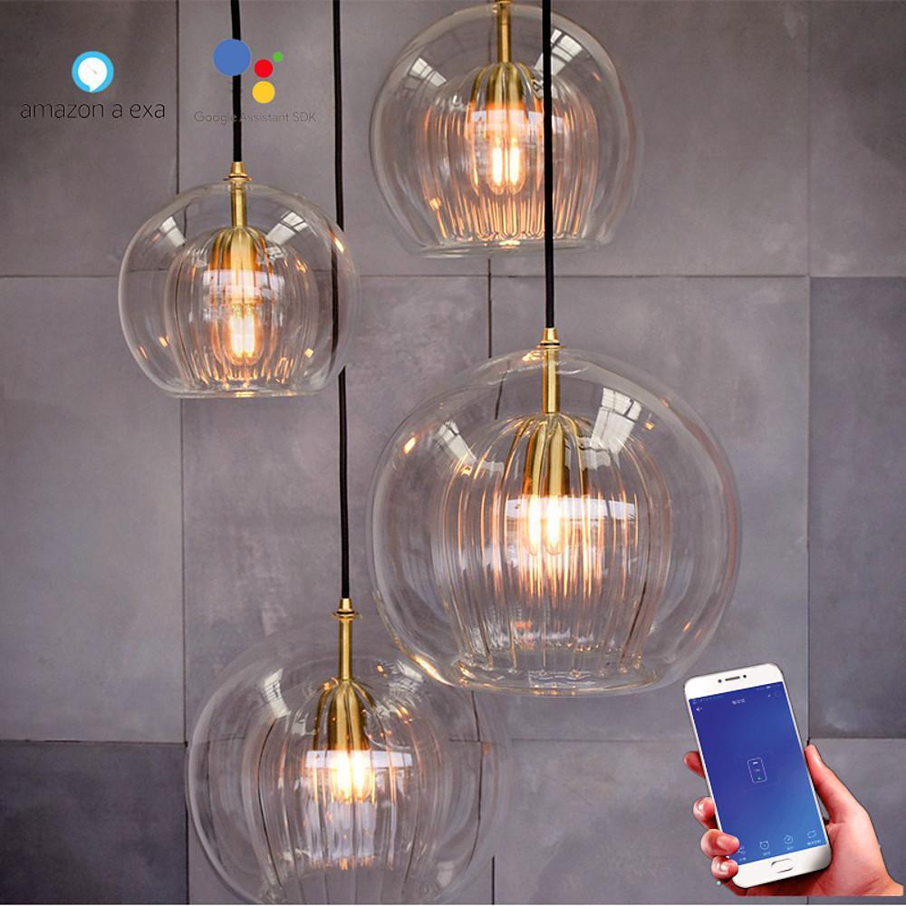 Lavisa - Copper and Glass Globe Pendant Light