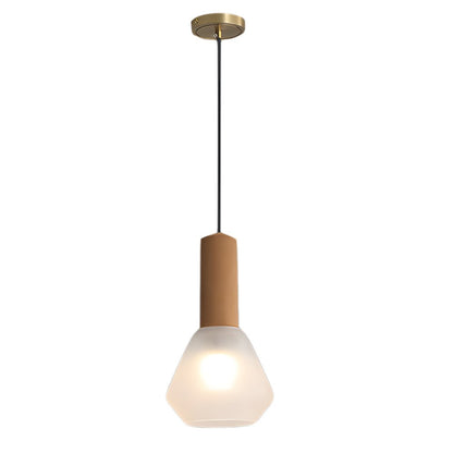 Lavisa - Copper Glass Jar Pendant Light with Wood