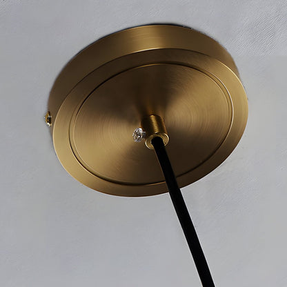 Lavisa - Copper Glass Jar Pendant Light with Wood