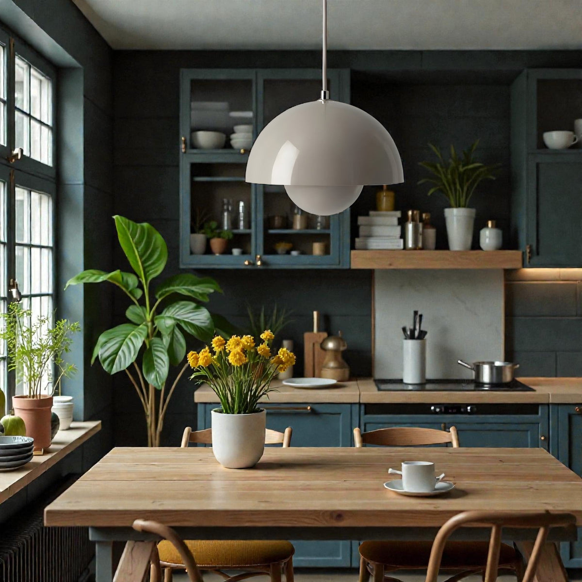 Lavisa - Minimalist Scandinavian Globe-Dome LED Pendant Light