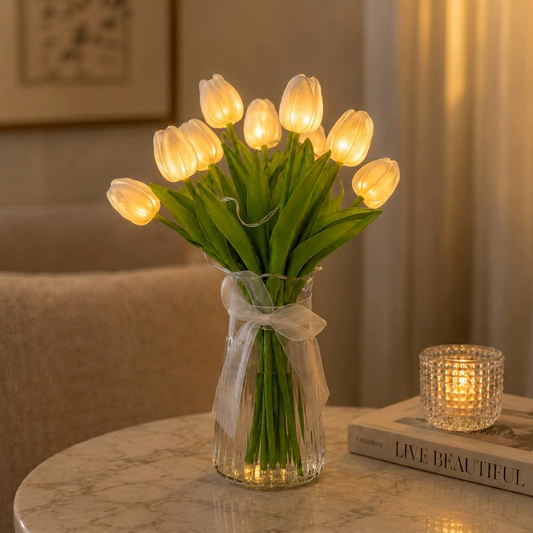 Lavisa - Radiant Romantic Tulip Light Bouquet