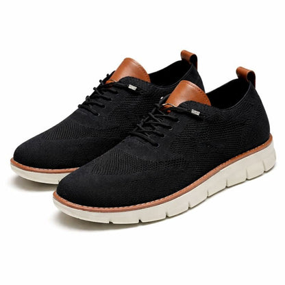 Men's Breathable Mesh Lace-Up Casual Trainers - Detail & Stitching | Lavisa