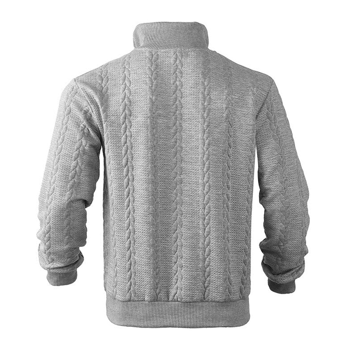 Lavisa - Men's Cable Knit Sweater Quarter-Zip Pullover Jumper