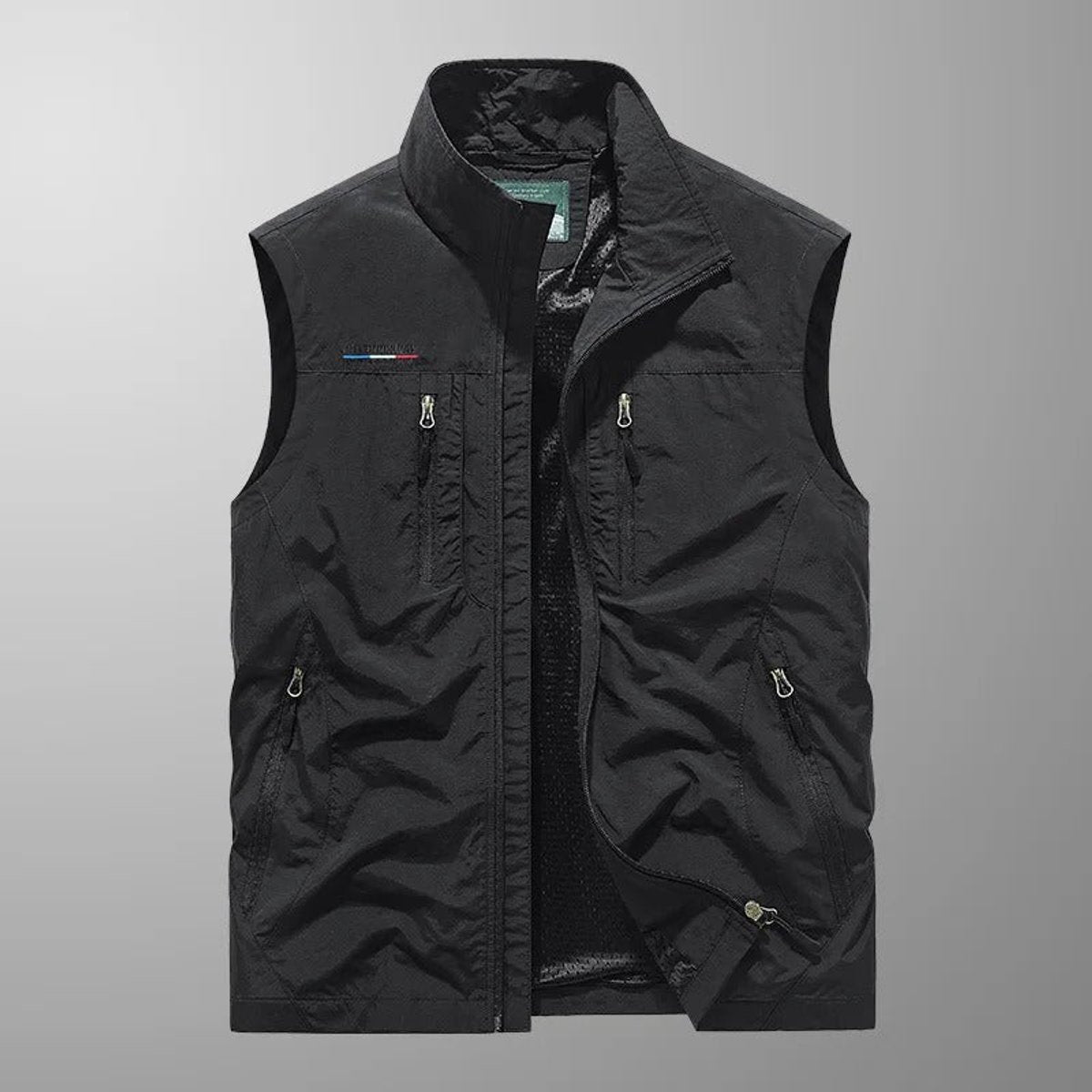 Mens Gilet Lightweight Breathable Multi-Pocket Outdoor Vest - Side Angle | Lavisa