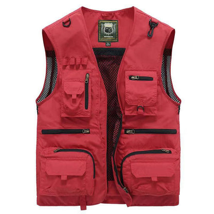 Lavisa - Mens Gilet Multi-Pocket Lightweight Outdoor Fishing Vest