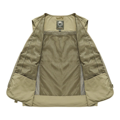 Lavisa - Mens Gilet Multi-Pocket Lightweight Outdoor Fishing Vest