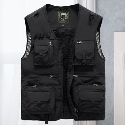 Lavisa - Mens Gilet Multi-Pocket Lightweight Outdoor Fishing Vest