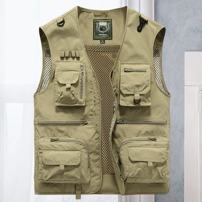 Lavisa - Mens Gilet Multi-Pocket Lightweight Outdoor Fishing Vest