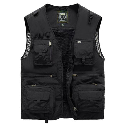 Lavisa - Mens Gilet Multi-Pocket Lightweight Outdoor Fishing Vest