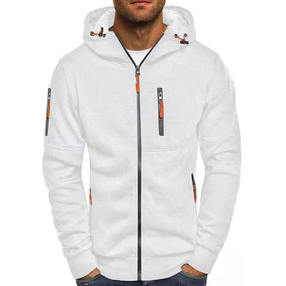 Lavisa - Mens Knit Sweater Zip-Up Hooded Fleece Pullover Multi-Pocket