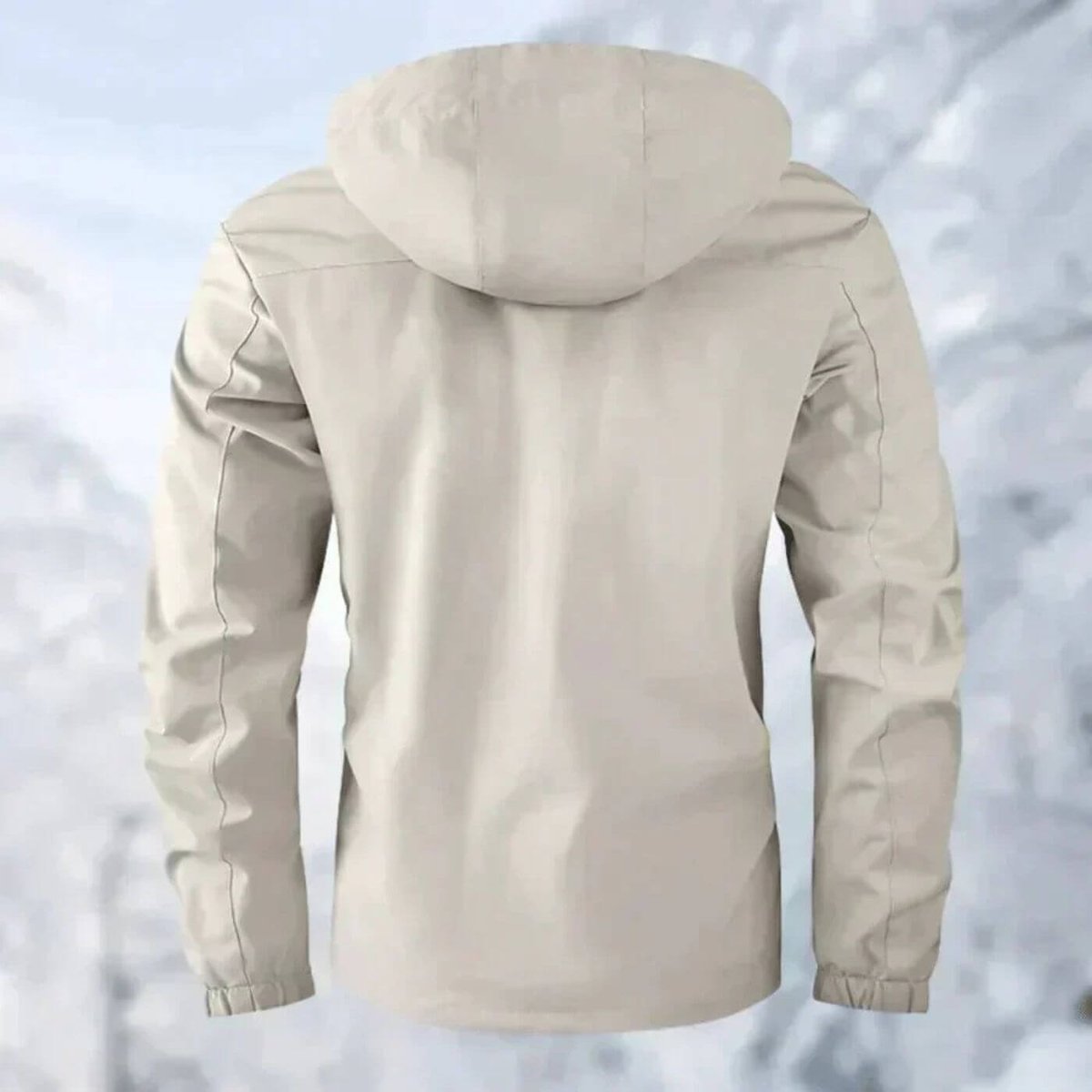 Mens Quilted Jacket Hooded Waterproof Windproof Outdoor Coat - Side Angle | Lavisa
